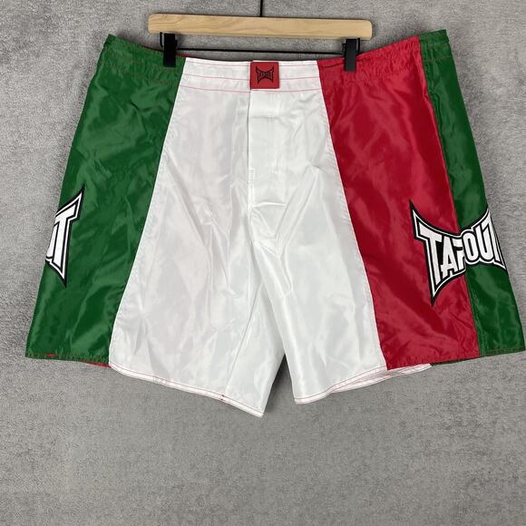 Tapout Shorts Mens 42 Green White Red Mexico Flag MMA Fight Training Embroidered - Picture 1 of 12